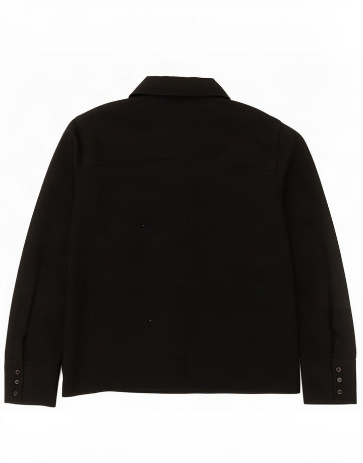 Suéter cardigã feminino grande Marks & Spencer Reino Unido 14 grande viscose preta
