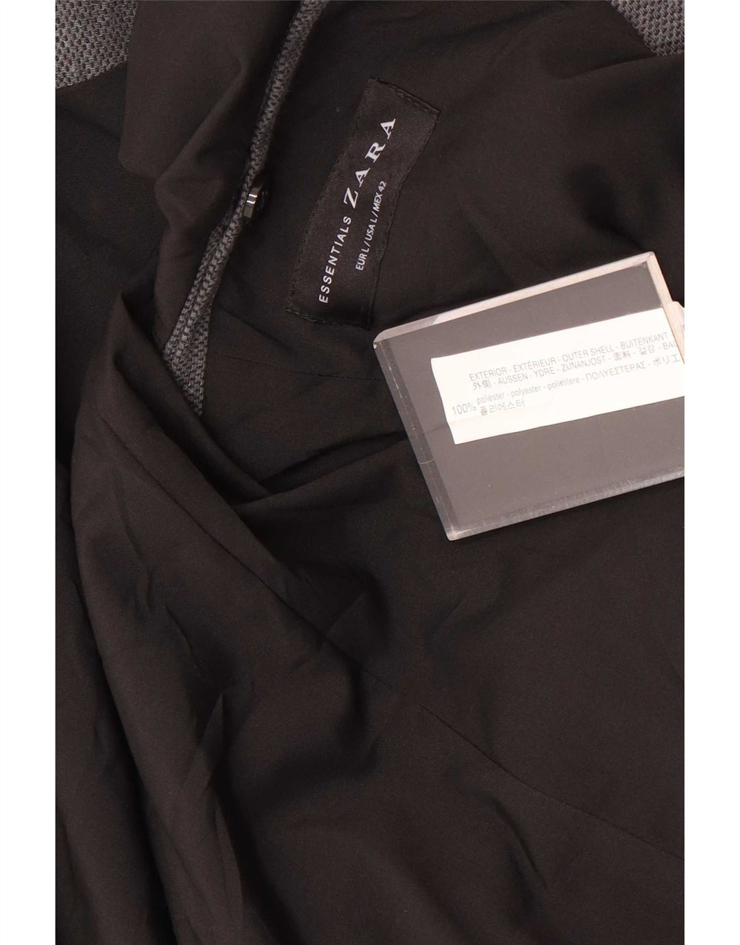 Jaqueta blazer masculina Zara com 2 botões UK 40 poliéster cinza grande