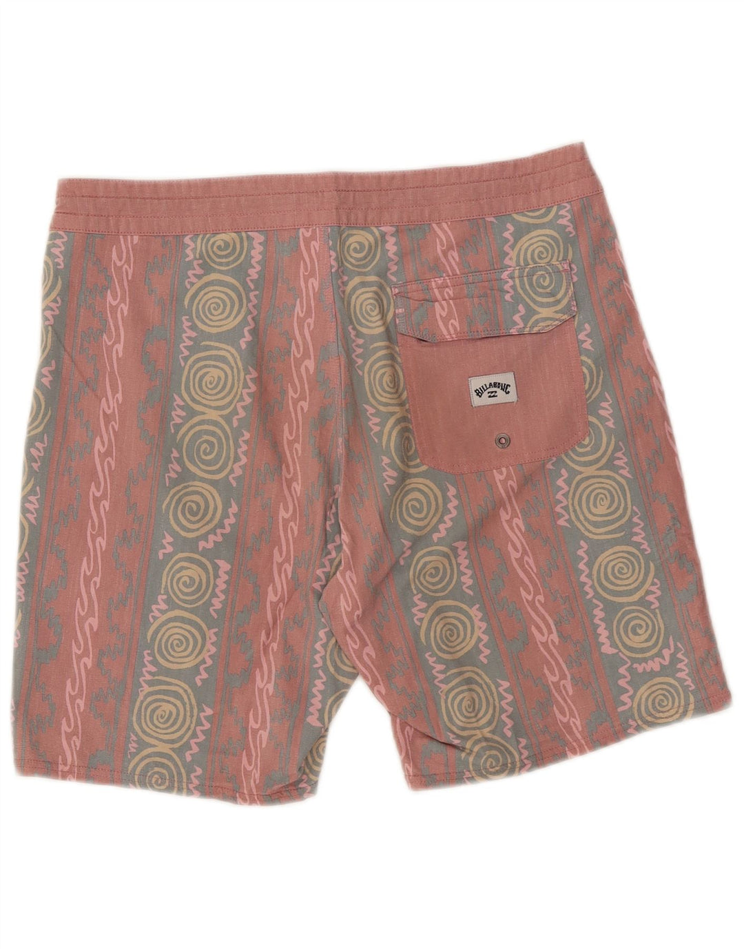 Shorts de natação masculino Billabong médio rosa geométrico