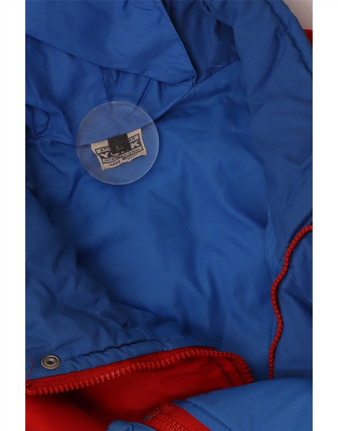 Jaqueta acolchoada masculina com capuz York IT 54 2XL azul Colourblock poliamida