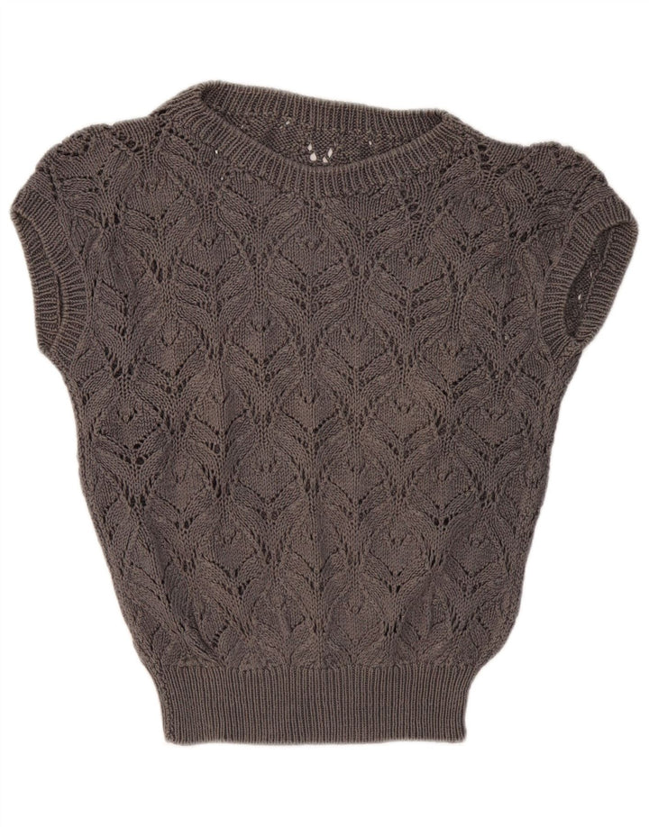 Regata feminina VINTAGE com colete UK 16 grande cinza