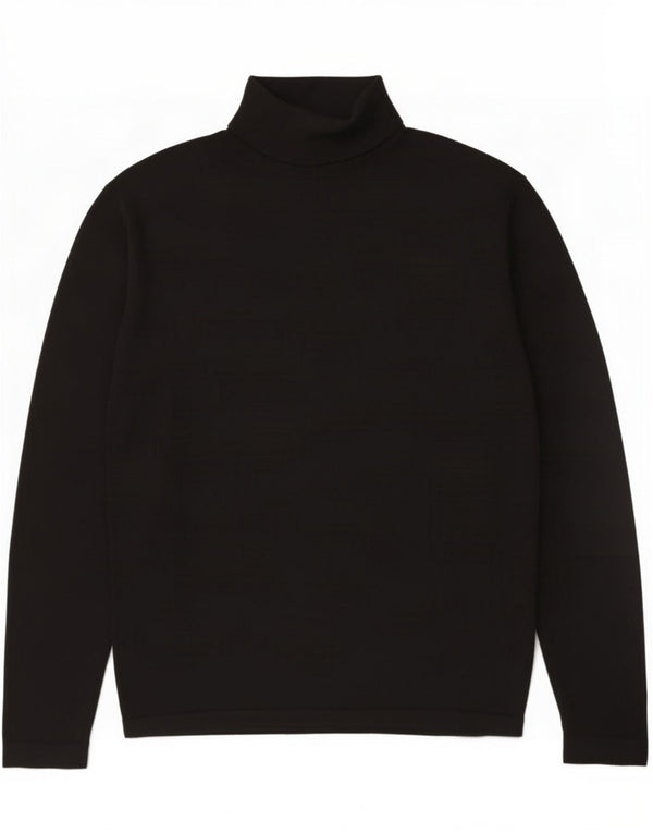 Suéter masculino Zara com gola redonda e viscose preta grande