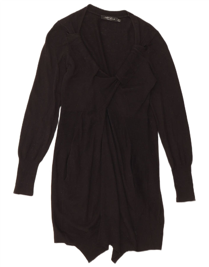 Vestido jumper feminino All Saints Reino Unido 10 pequeno de lã preta