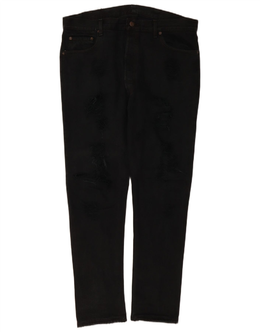 Calça jeans feminina Levi's desgastada W38 L30 preta