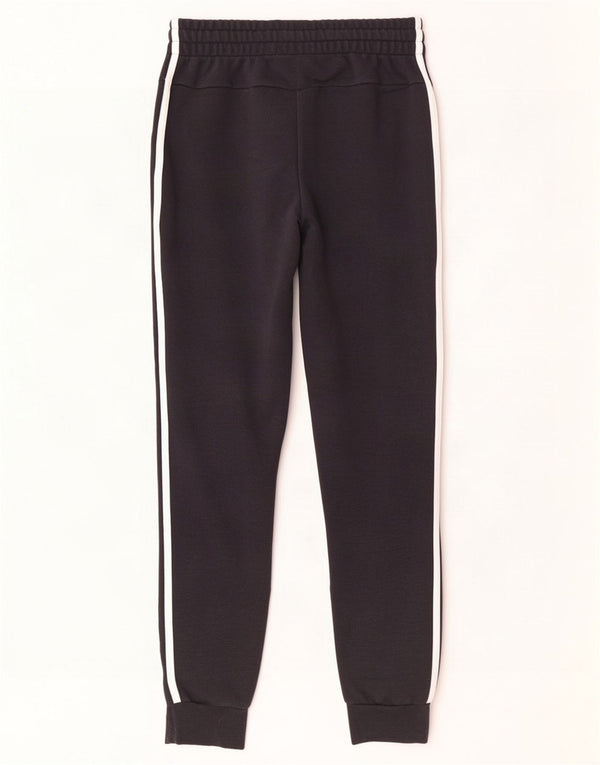 Adidas Womens Tracksuit Calças Joggers UK 8/10 Pequeno Algodão Preto