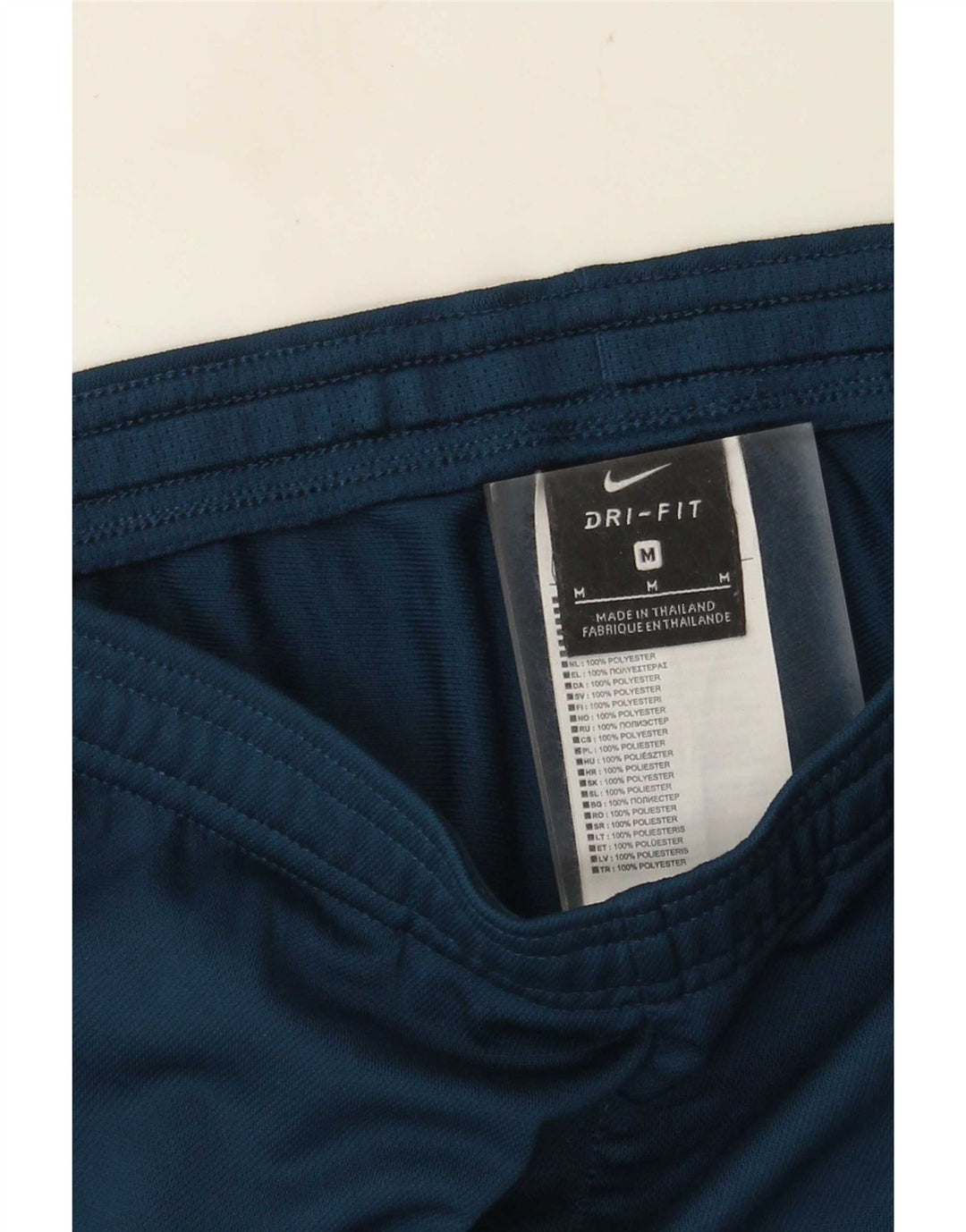 Calça de treino masculina NIKE Dri Fit azul médio colorblock poliéster