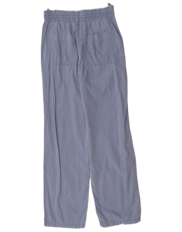 Calça feminina Marks & Spencer folgada casual Reino Unido 8 pequena W28 L29 azul