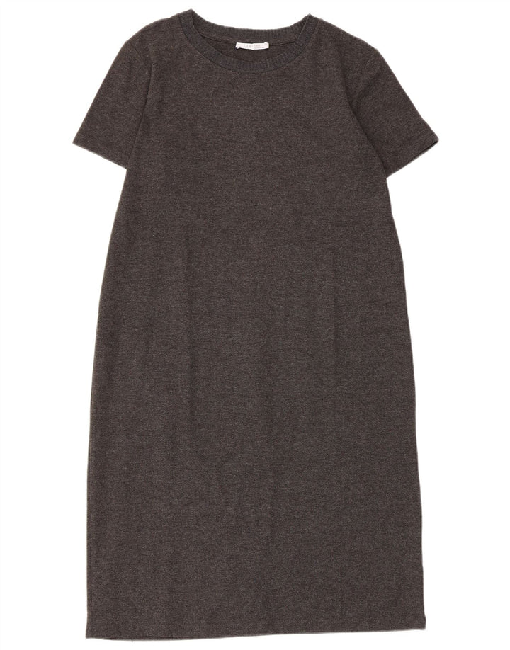 Vestido feminino Zara Shift UK 10 pequeno cinza
