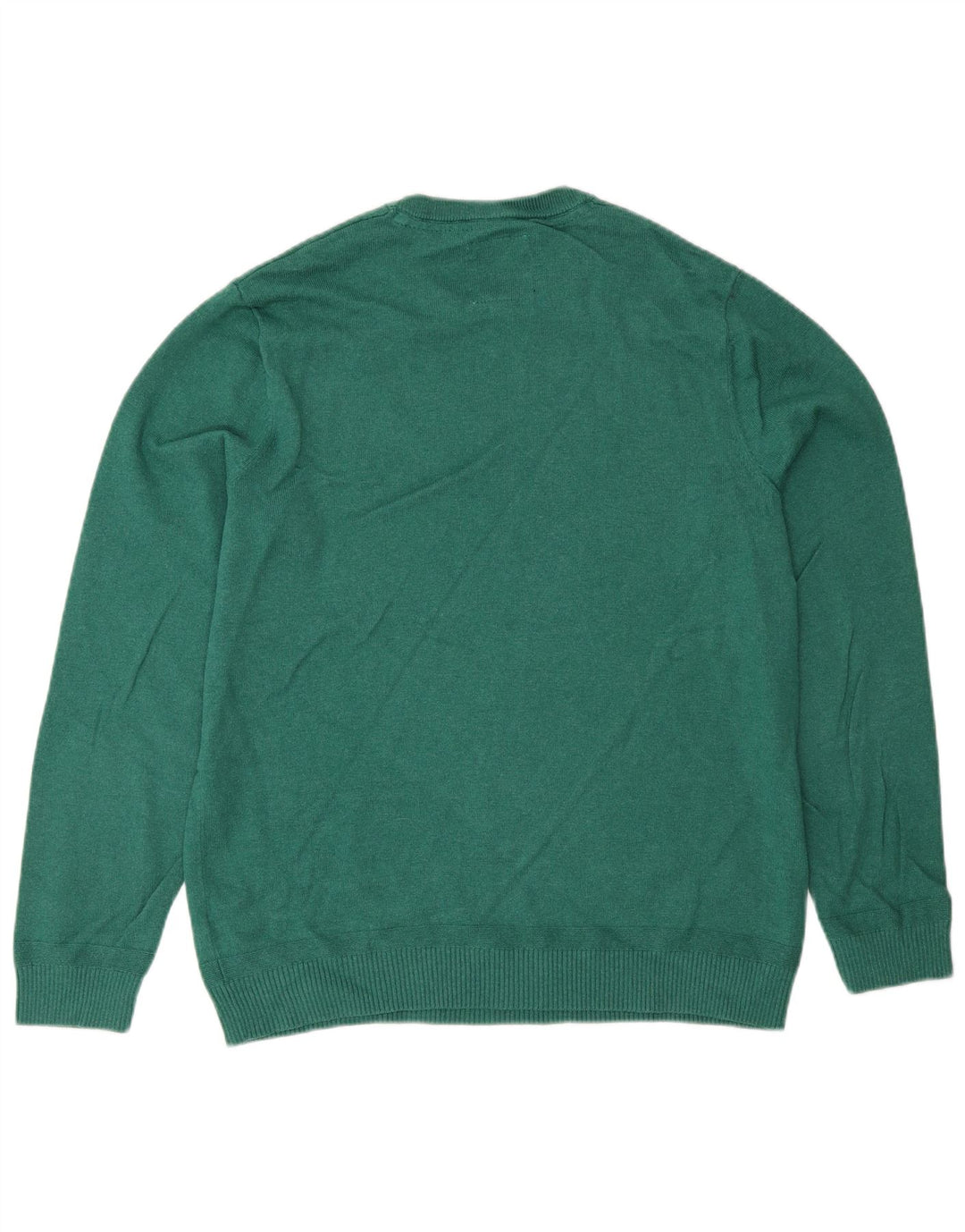 Suéter masculino Fat Face com gola redonda e algodão verde médio