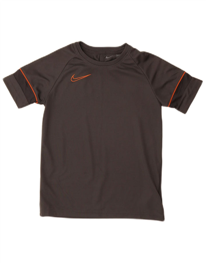 Camiseta Nike Boys Dri Fit Top 10-11 Anos Cinza Médio Poliéster
