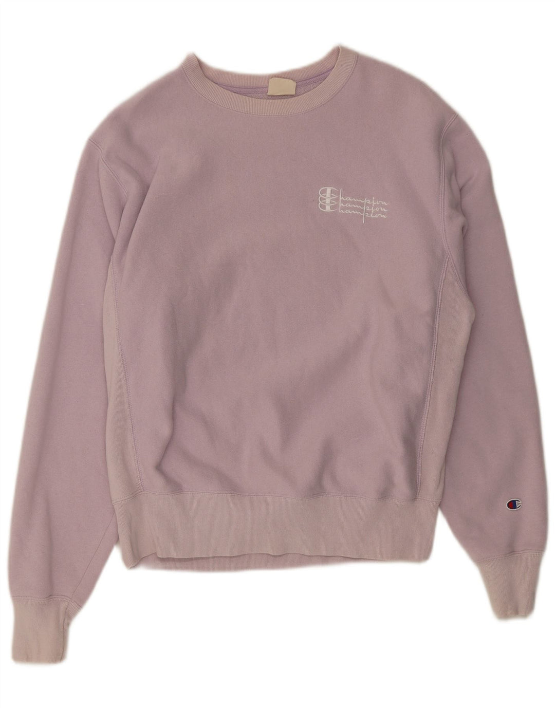 Jumper de moletom feminino grande Champion UK 14 algodão roxo médio