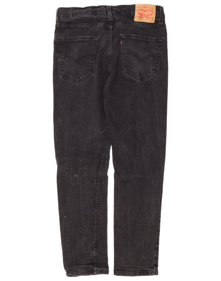 Calça jeans masculina Levi's 502 Tapered W34 L29 algodão preto