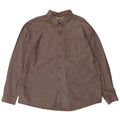 Camisa clássica masculina Eddie Bauer 2XL algodão cinza