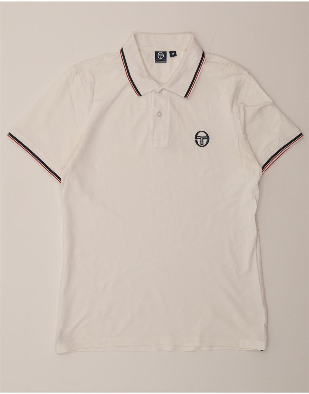 SERGIO TACCHINI Polo masculino médio algodão branco