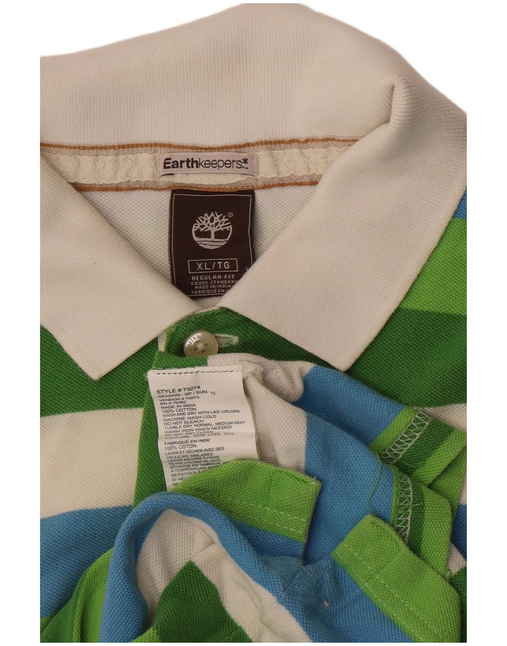 Camisa polo masculina Timberland Earthkeepers XL listrada multicolorida
