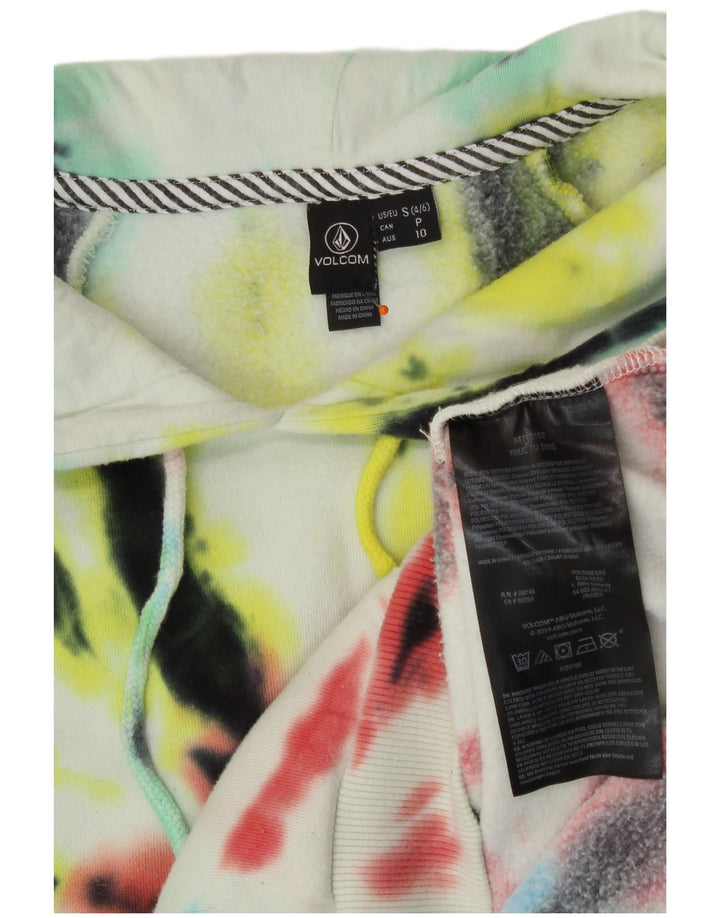 VOLCOM feminino oversized moletom com capuz US 4/6 pequeno tie-dye multicolorido