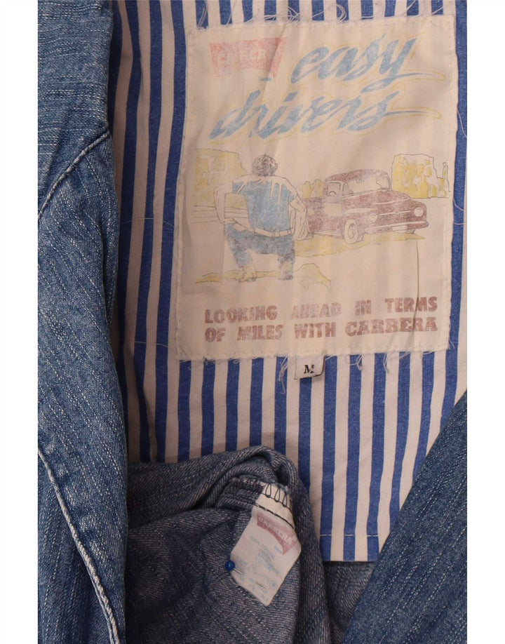 Jaqueta blazer masculina Carrera com 2 botões jeans Reino Unido 38 algodão azul médio