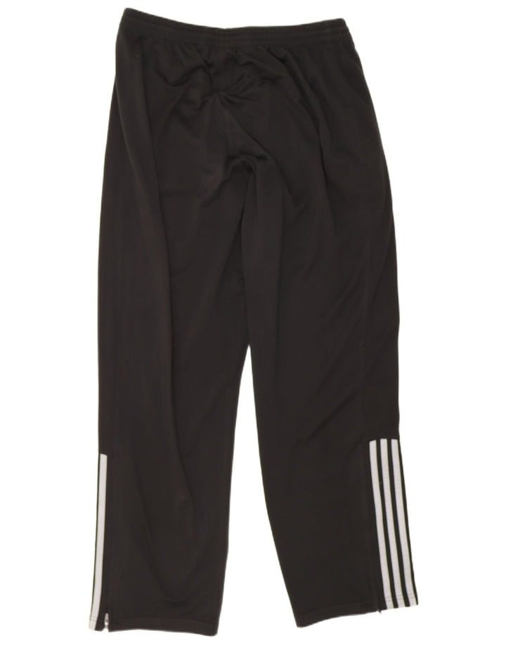 Calças de treino masculinas Adidas UK 40/42 poliéster preto médio