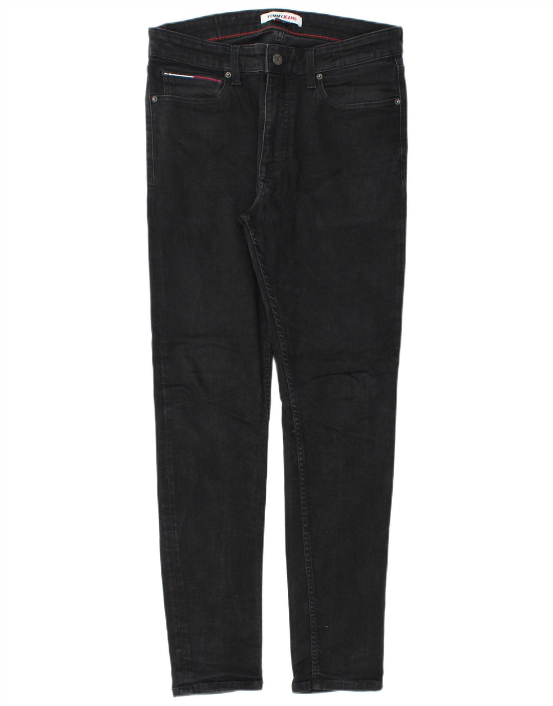 Tommy Hilfiger Masculino Slim Jeans W32 L32 Algodão Preto