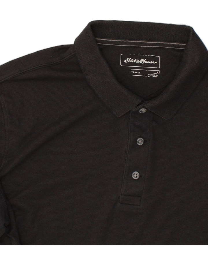 EDDIE BAUER Mens Polo Shirt Large Black Cotton Vintage Eddie Bauer and Second-Hand Eddie Bauer from Messina Hembry 
