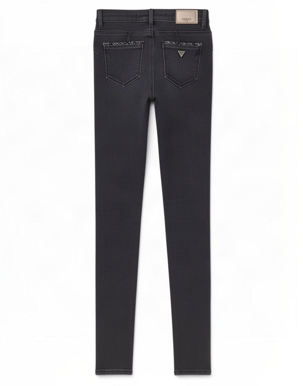 Calça jeans feminina Guess Curve X Mid Rise W26 L30 azul marinho algodão