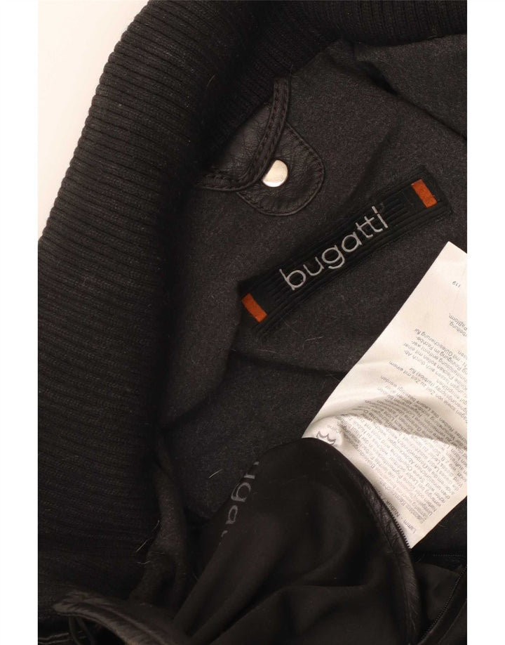 Jaqueta de couro masculina Bugatti UK 40 grande preta