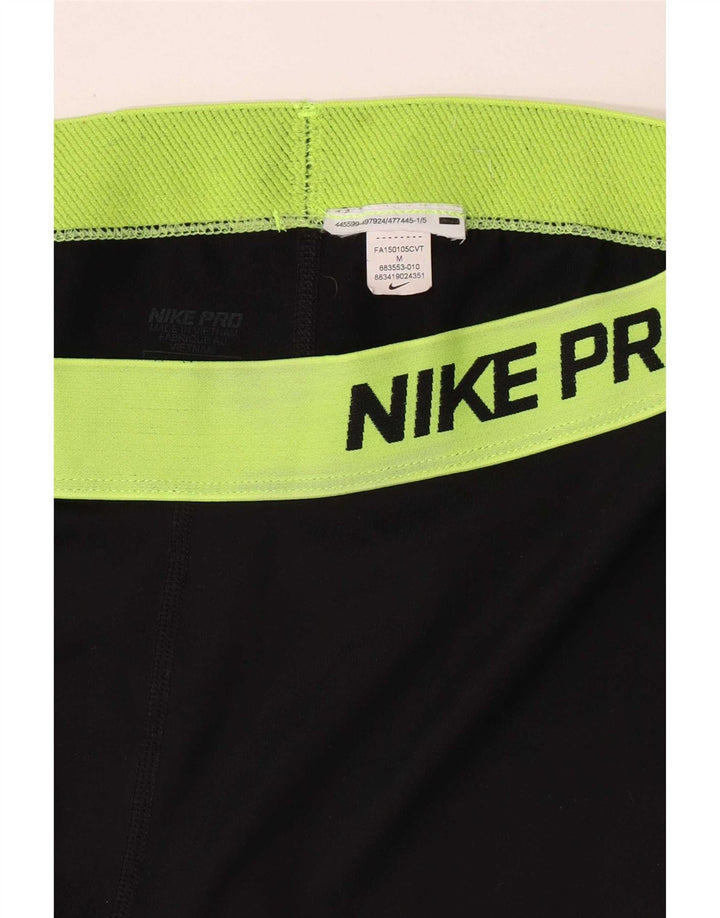Nike Womens Graphic Capri Leggings UK 12 Medium Black Colourblock