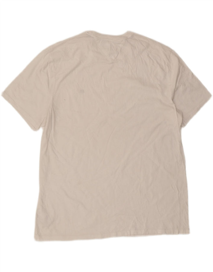 TOMMY HILFIGER Mens T-Shirt Top XL White Cotton Vintage Tommy Hilfiger and Second-Hand Tommy Hilfiger from Messina Hembry 