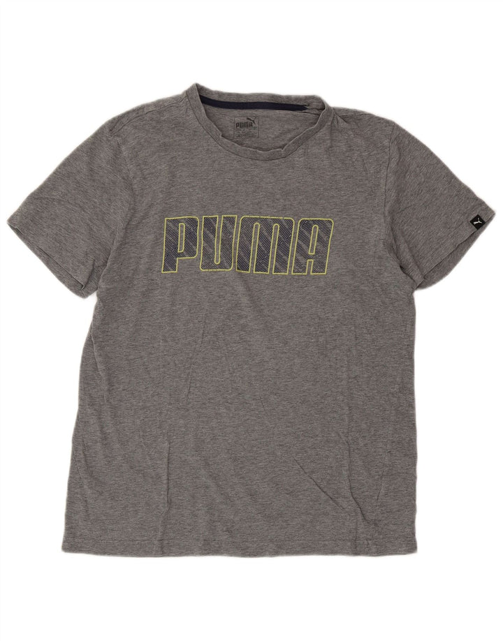 Camiseta gráfica masculina PUMA grande cinza