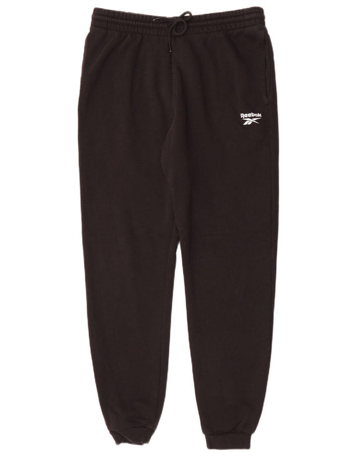 Reebok Mens Calças de treino Joggers Médio Algodão Preto