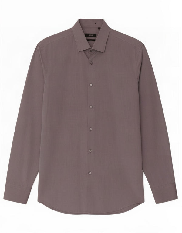 Camisa masculina Hugo Boss Slim Fit tamanho 41 grande algodão cinza
