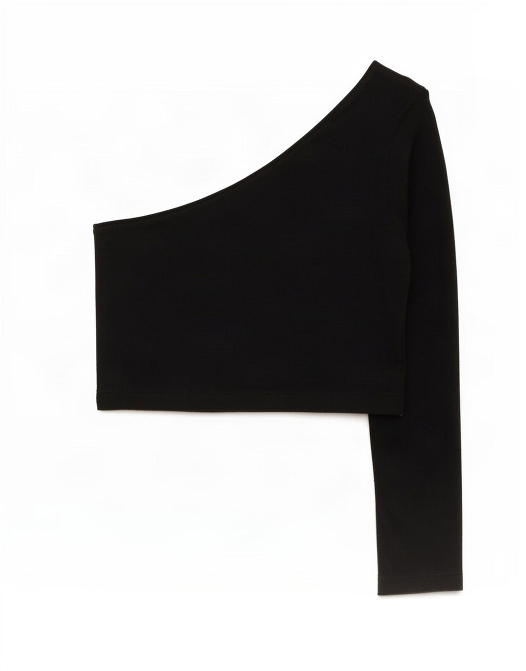 Zara Womens One Ombro Crop Top Reino Unido 8 Pequeno Preto