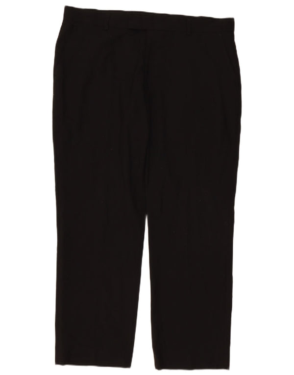Calça masculina Marks & Spencer sob medida W38 L29 poliéster preto