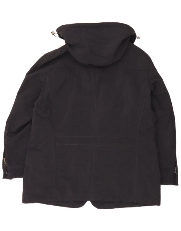 Jaqueta corta-vento masculina Trussardi com capuz IT 56 3XL poliamida preta