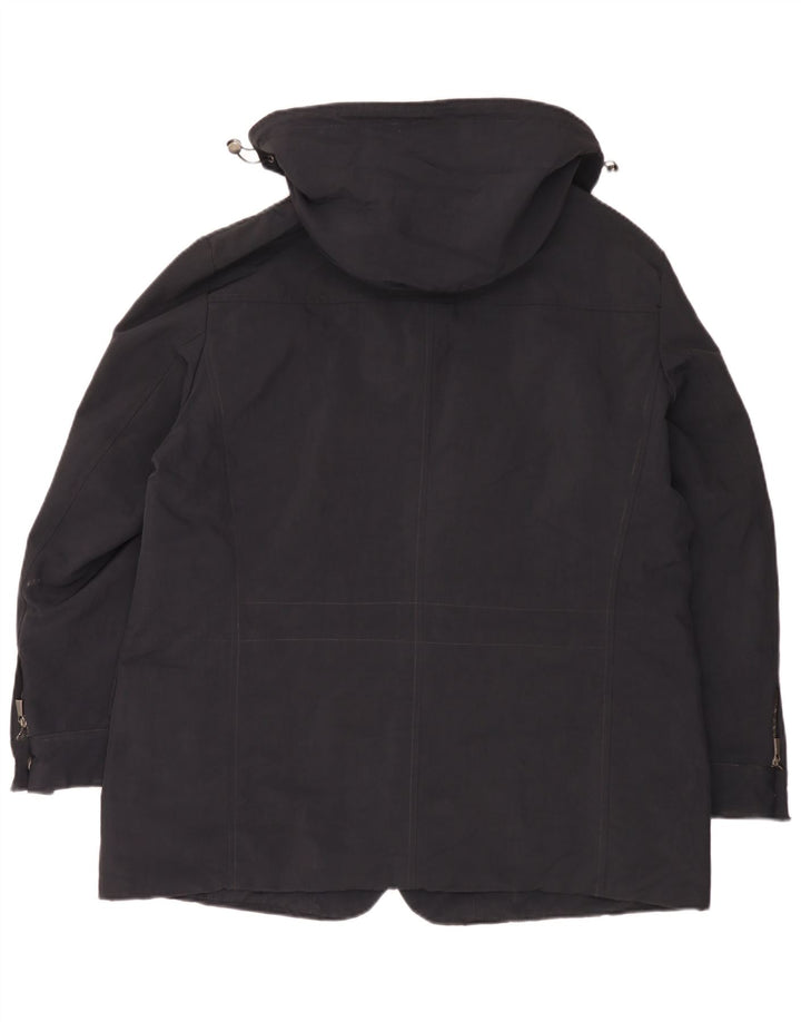 Jaqueta corta-vento masculina Trussardi com capuz IT 56 3XL poliamida preta