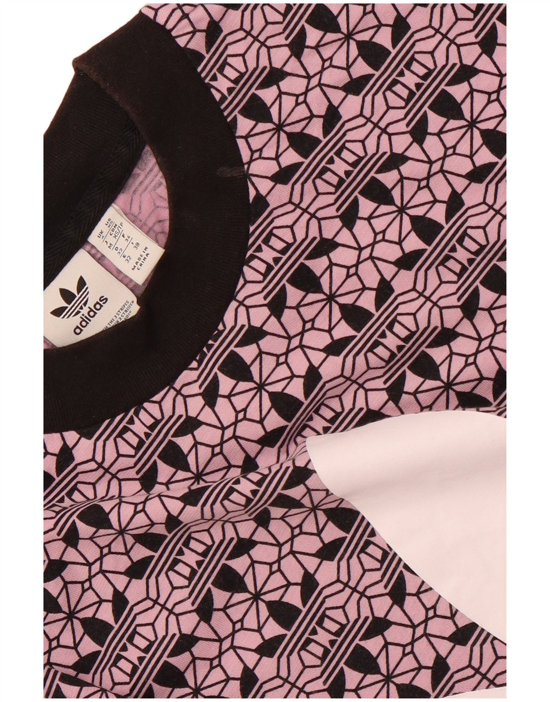 Camiseta Adidas Feminina Oversized Crop Graphic UK 6 XS Roxo Algodão