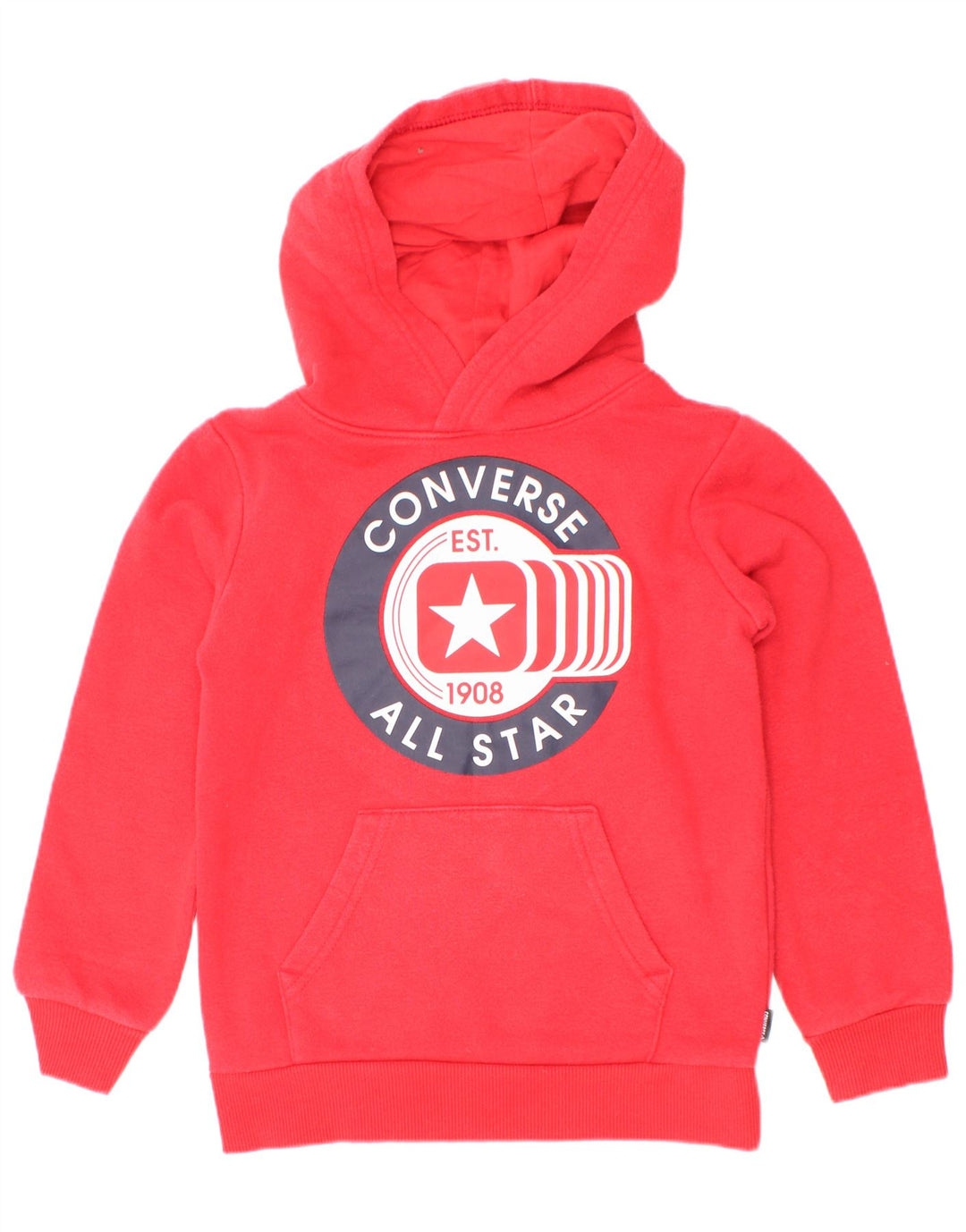 Suéter Converse Boys Graphic com capuz 3-4 anos algodão vermelho