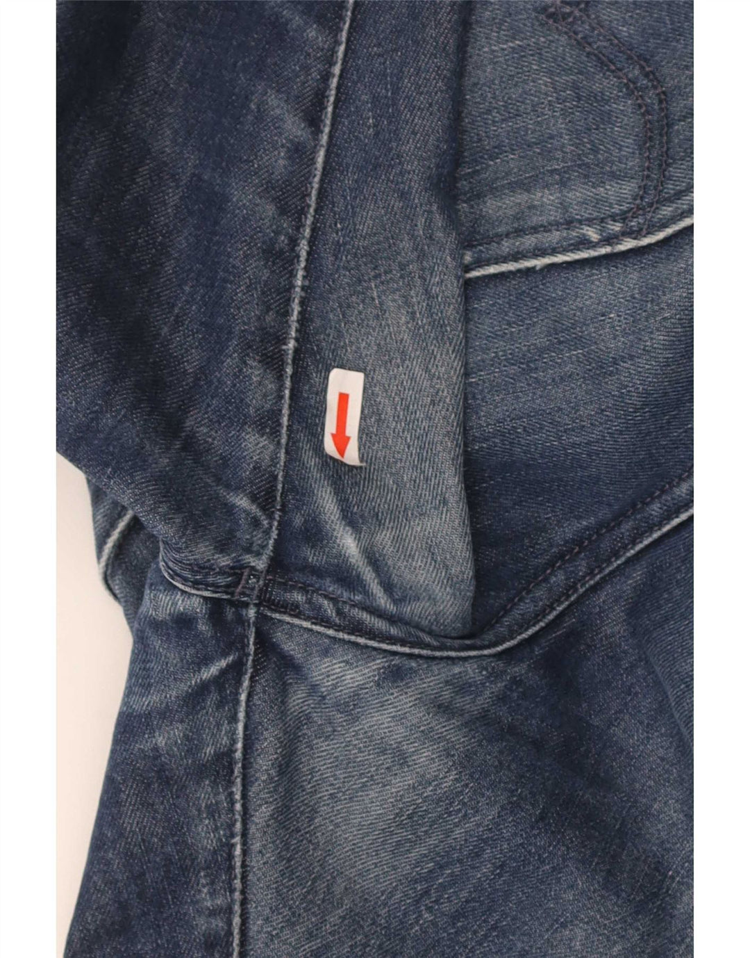 Calça jeans reta masculina Levi's desgastada W33 L34 azul algodão