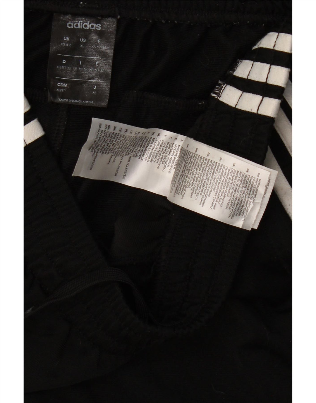 Calças de treino femininas ADIDAS UK 4/6 XS preto poliéster