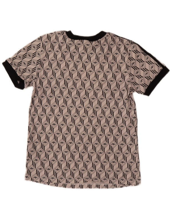 Camiseta Adidas Feminina Graphic Top UK 10 Pequena Off White Algodão