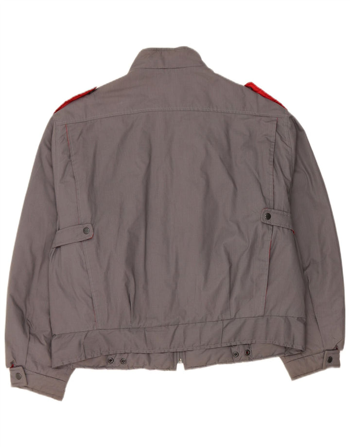 Jaqueta bomber militar superdimensionada feminina vintage IT 48 XL azul marinho