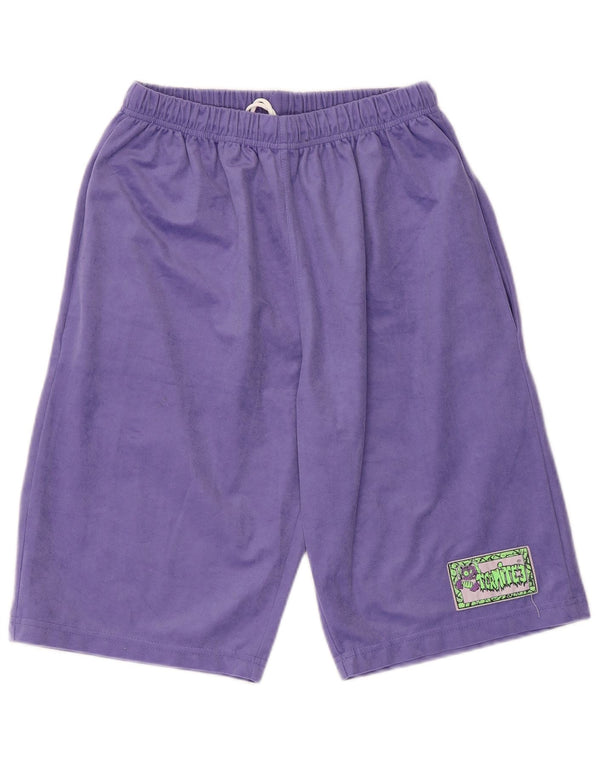Shorts esportivos femininos VINTAGE UK 12 triacetato roxo médio