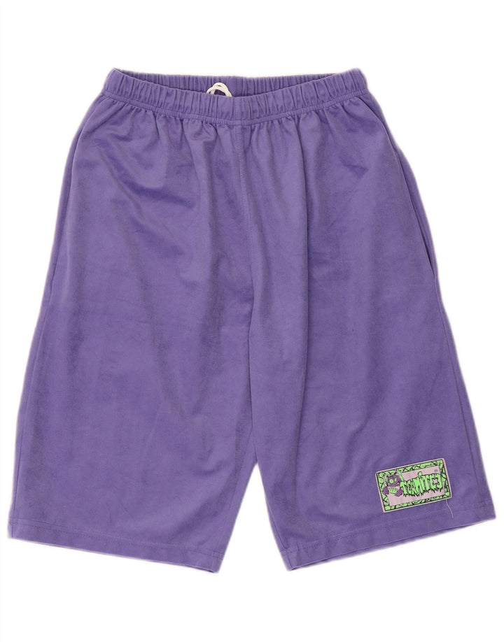 Shorts esportivos femininos VINTAGE UK 12 triacetato roxo médio