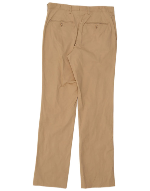 Calça masculina Zara Straight Suit EU 40 Médio W31 L33 Algodão Bege