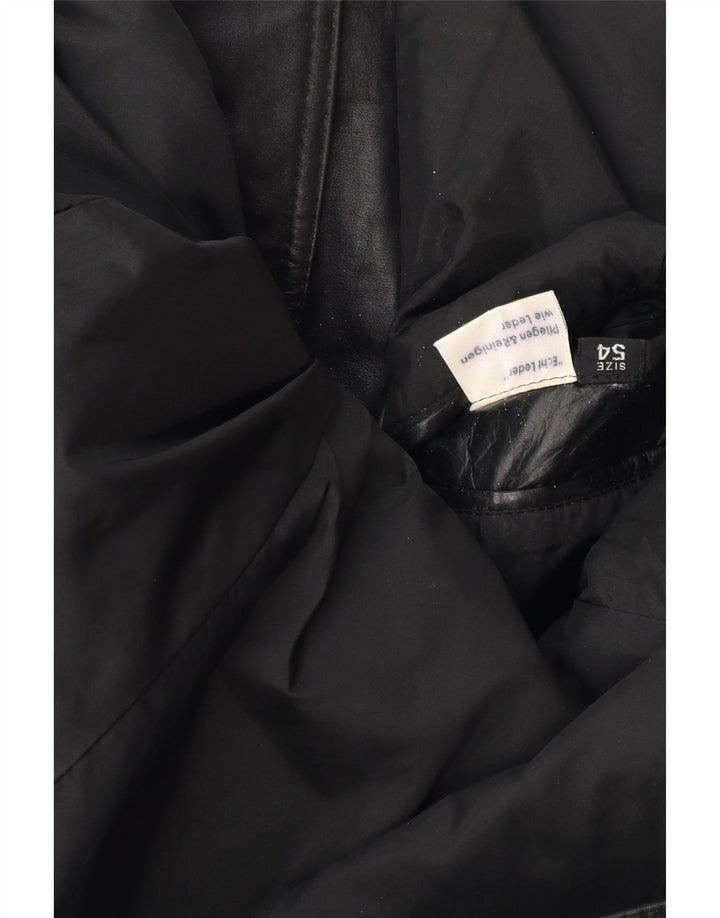 Jaqueta de couro masculina vintage UK 38 couro preto médio