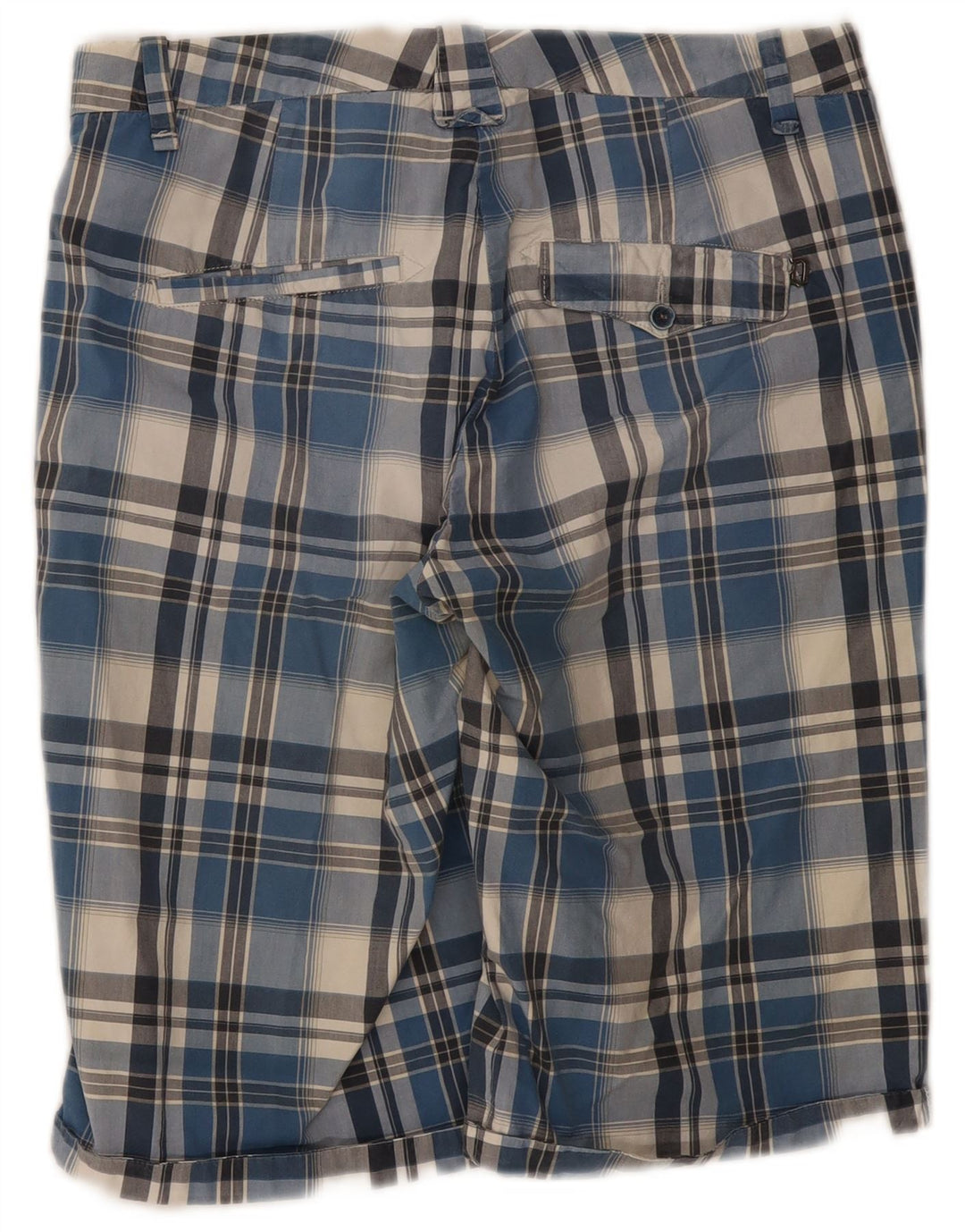Shorts Chino masculino Dondup W33 xadrez azul médio