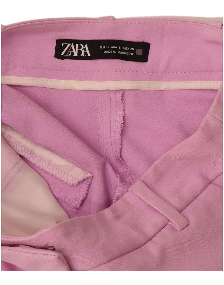 ZARA Shorts feminino casual pequeno W26 algodão roxo