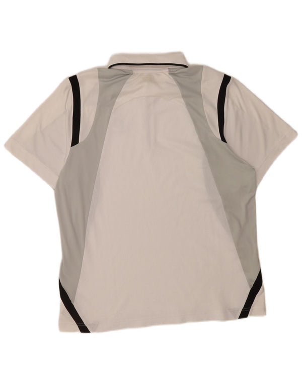 Camisa polo masculina Lotto grande poliéster colorblock branco