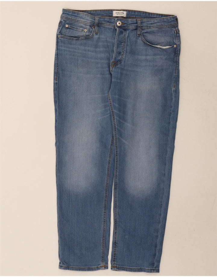 Jack & Jones Mens Slim Jeans W34 L30 Azul Algodão