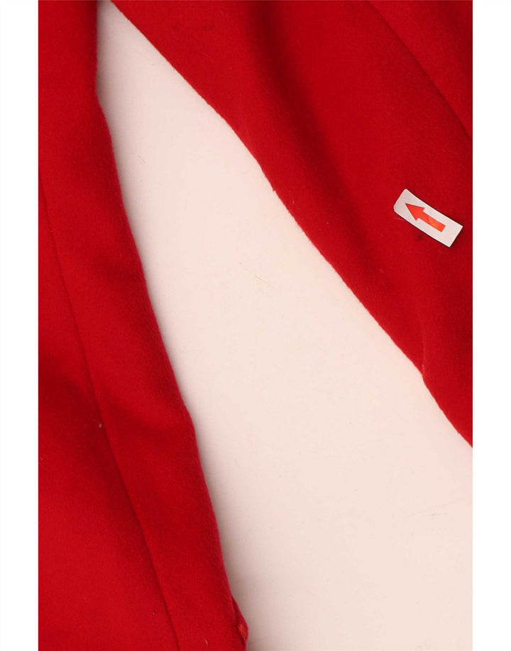 Casaco feminino com peito duplo Coast UK 12 lã vermelha média